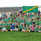 Backing the boys in green: Youngsters were out in force at Ahane GAA club ahead of the big match on Sunday. The club to feature on RTE's Up for the Match this Saturday night Picture: Michael Cowhey