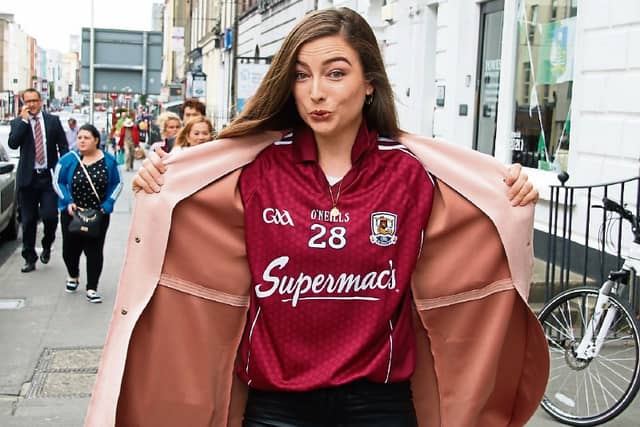 Meghann Scully wearing her Galway colours