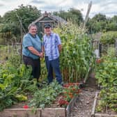 John Walsh and Tom Morris at the allotments in Altamount