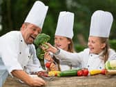 Eat your greens! Sarah Howell and Jane Keating with Tom Flavin, executive chef, Strand Hotel, who will be doing a demo at Cappamore Show | Picture: Alan Place