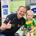 Thumbs up from Manus Kelly pictured with his son Conan