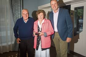 Ned Lynch and Mary McCarthy, who were honoured for their long commitment to the show,  with show vice-chairman Liam Ruttle