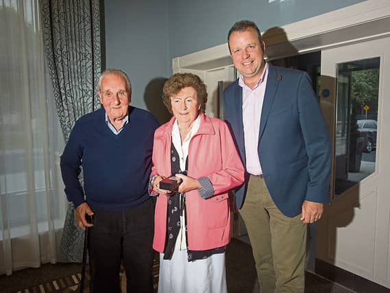 Ned Lynch and Mary McCarthy, who were honoured for their long commitment to the show, with show vice-chairman Liam Ruttle