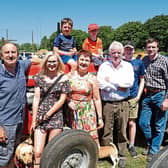 Cllr Richard O'Donoghue, Pat Browne, Louise Crowley, Deirdre Collins, Mike Doherty, Ian Harty, John Harty, Caoimín Hogan, Cormac Harty launch their tractor run