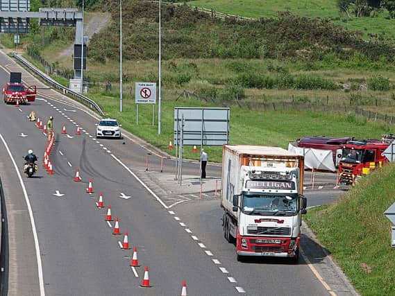 The scene of the fatal collision on the M18 Picture: Pat Flynn/Press 22