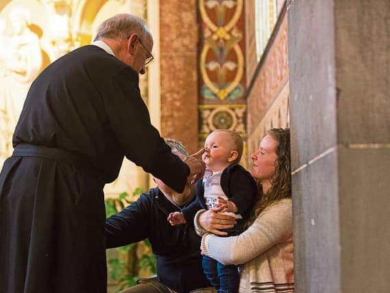 The Children's Novena, a special celebration with a blessing for babies and young children, hosted by the Redemptorist Church Picture: Oisin McHugh/True Media