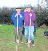 All-Ireland Loy champions Bernie Casey and Matt Connell Sr.
