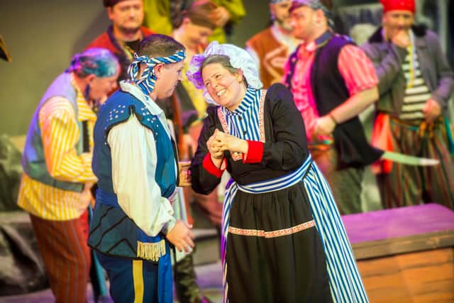 The entertainment began before the curtain went up - once inside the newly refurbished Excel foyer, we were greeted by both pirate and policeman, who had cast aside their rivalries to welcome the incoming audience! Once we had taken our seats in the front row of the balcony, my pint-sized comrades (aged seven and nine) were tickled pink to see the orchestra decked out in pirate and maiden garb.