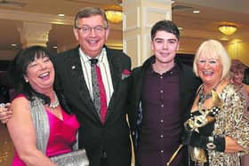 Maria Molloy, Gerald Kean (guest of honour), Sean Doyle (Fair City) and Marie Corcoran , at a previous Charity Gala Ball in the Heritage Hotel, Killenard.