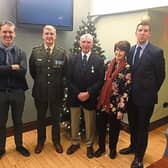 The Carey family at the ceremony: Declan, Col Paul Carey, Noel, Angela and Ronan