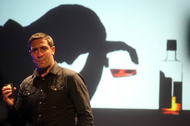 Olympic boxer Kenny Egan speaking about his battle with depression and alcoholism at the conference in Ballyshannon