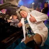 Pictured on the RTE One Late Late Toy Show 2017 is Bobby Gallagher, aged 9, from Salthill, Mountcharles, Co Donegal, pictured in a DeLorean. Picture Andres Poveda / R