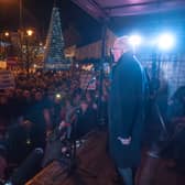 Charlie Flanagan at the Light for Lives Rally in Portlaoise. Pic: Denis Byrne