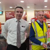 Wayne Frawley, Manager Super Valu, Market Cross, Kilkenny with Raymond Lennon, Samaritans Carlow Kilkenny and  Edward Hayden,  at the launch of the  Bangers & Mash  on Thursday in the Pembroke Hotel