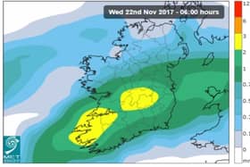 Heavy rain has done damage in Laois.
