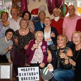 Breeda Kinnane, originally from Thomondgate in the city, celebrates her 100th birthday with friends and family in Athlunkard Nursing Home this Tuesday  Picture: Michael Cowhey