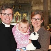 The Reverend Canon, Niall James Sloane, Dean of Limerick and Ardfert, with his wife Karen and daughter Evelyn  Picture: Dave Gaynor