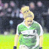 Mairead Moore pictured in action for the Clonguish ladies.