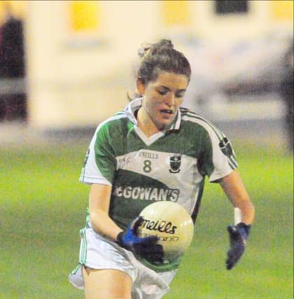 Ailbhe McGowan pictured in action for the Clonguish ladies.