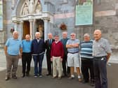 Members of the Archconfraternity in Limerick at their last Mass, Tony Fitzsimons, Brian O'Brien, Sean O'Brien, Martin Reddan, Tommy Lynch, Dick O'Connor, Christy Venner, John Fitzgerald and Mike Doyle