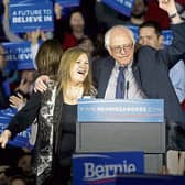 Senator Bernie Sanders pictured with his wife, Jane, during last year's US presidential campaign