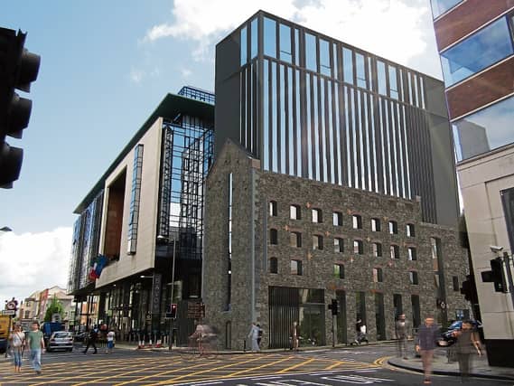 An artist’s rendering of the planned expansion at the Savoy Hotel