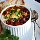 Here is to the next ten years! Gingergirl celebrates a decade of columns this week with her baked eggs with feta dish