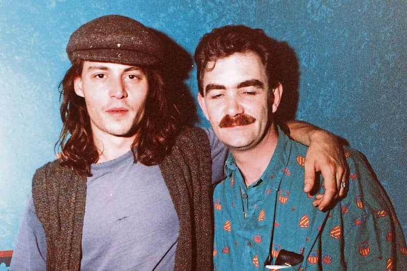 Johnny Depp in Ted's in Limerick in 1991, with Frank Murray, its owner at that time