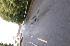 Part of the road surface in Holycross village which is to be tended to next week.