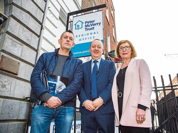TD Maurice Quinlivan, Pat Doyle of the Peter McVerry Trust and Labour’s Jan O’Sullivan at the opening of the Trust’s offices in Limerick