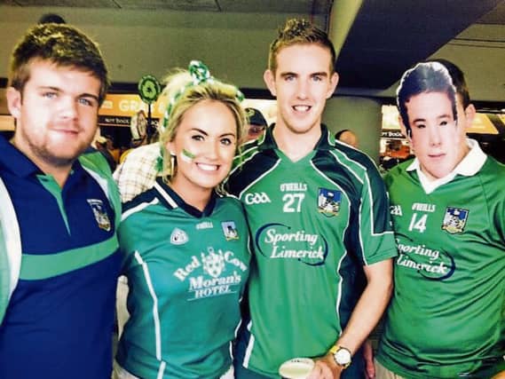Limerick lady Niamh de Brún with friends Paraic and Gearoid Aherne, Adare
