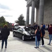 A guard of honour for Damola at St Mel's Cathedral, Longford