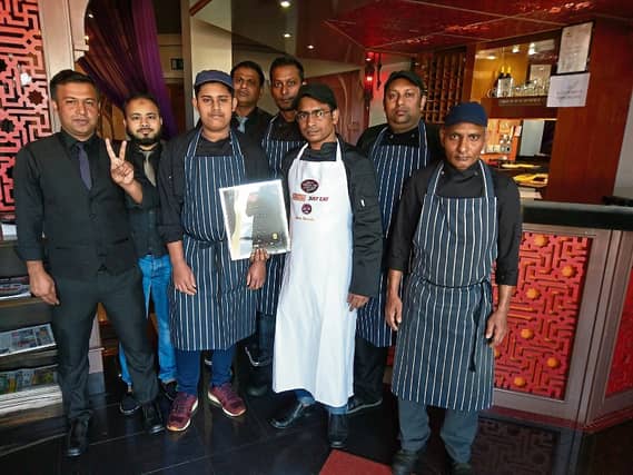 Imran Hussein, who won the major award, pictured with the team at Shapla