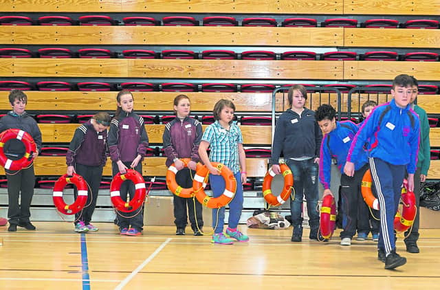 pupils from St.Patricks De La Salle, St. John of God, Kilkenny Project school and St. John's senior school at the Watershed Kilkenny