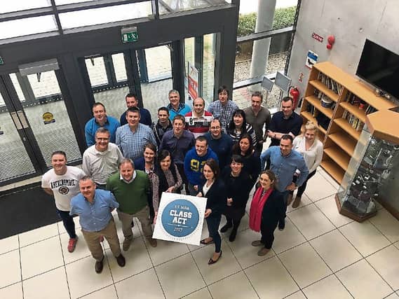 Kemmy Business School’s ‘Class Act’ group from the outgoing MBA course