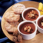 Chocolate pots with nutty biscuits from Bord Bia.