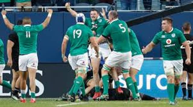 Ireland celebrate All Black win