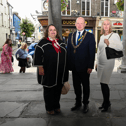 Her Excellency Larysa Gerasko with Mayor David Fitzgerald and Fiona Deegan at Kilkenny City Hall