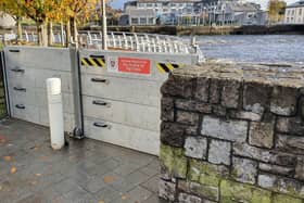 Flood defences have been installed by Limerick Council along the city's quays.