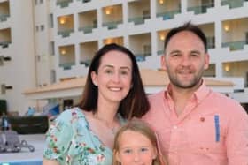 Sinead pictured with her family