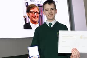 Euan Stewart at the Grainne O'Neill Legal Essay Competition Final.