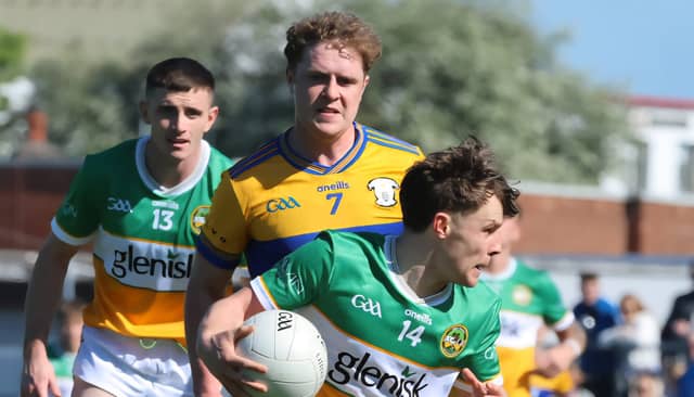 Shane Tierney on the ball with Fionn Kelleher guarding him. Picture Ger Rogers.