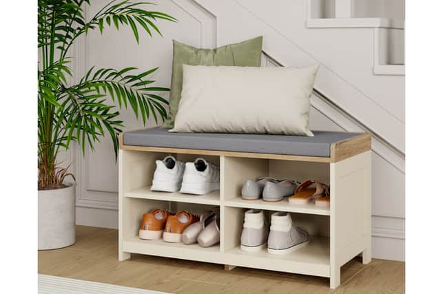 “Open shelving with labelled baskets makes it quick to sort and find things. Simple additions like a pull-out ironing board, a dedicated drying rail or a bench seat with hidden storage can transform the way you use the space.”