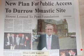 The Tribune reported 21 years ago that a public access plan to Durrow Abbey and monastic site was to be put in place