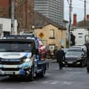 The funeral cortege of Dylan Commins, 23, from Ardee in Co Louth, arrives for his funeral service. All Pics: Liam McBurney/PA Wire
