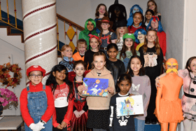 Maja Rytel, the winner, with her class from the Presentation Primary School in Kilkenny