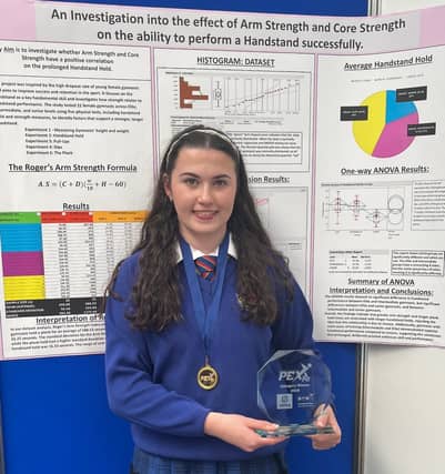 St Vincent's school student Dearbhla Leavy took first place in her category at the PExpo Ireland competition