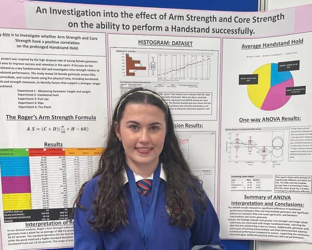 St Vincent's school student  Dearbhla Leavy took first place in her category at the PExpo Ireland competition