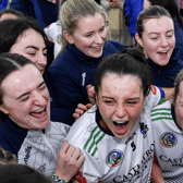 The University of Limerick celebrate their Ashbourne Cup victory over TU Dublin | PICTURE:  Sam Barnes/Sportsfile