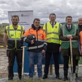 James Browne TD, and Minister of State Charlie McConalogue TD, with M.L. Quinn Construction Ltd Contractors and Council Staff at the sod-turning for Ard Na Glaise, Kilmacrennan. Photos: NW Newspix